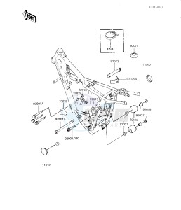 KX 125 B [KX125] (B1-B2) [KX125] drawing FRAME FITTINGS