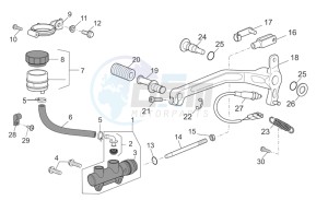 Norge 1200 IE 1200 drawing Rear master cylinder