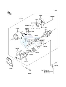 MULE_610_4X4 KAF400AFF EU drawing Starter Motor