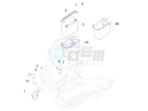 PRIMAVERA 125 4T 3V IE ABS-NOABS E3-E4 (EMEA) drawing Remote control switches - Battery - Horn