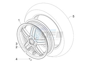 LXV 50 2T Navy drawing Front wheel