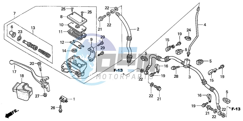 FR. BRAKE MASTER CYLINDER