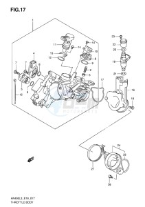 AN400 BURGMAN EU drawing THROTTLE BODY