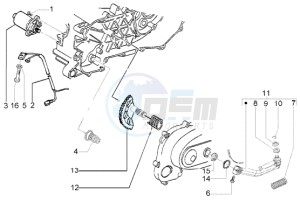 Fly 50 2t drawing Starting motor-starter lever