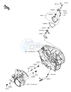 BRUTE FORCE 750 4x4i EPS KVF750HJF EU drawing Gear Change Mechanism