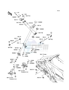 KFX450R KSF450BEF EU drawing Steering Shaft