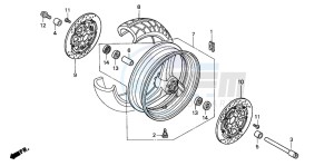 CBR600F4 drawing FRONT WHEEL (1)