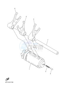 WR250X (32DP) drawing SHIFT CAM & FORK