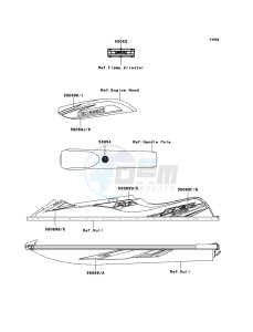 JET SKI 800 SX-R JS800ABF EU drawing Decals(Black)(EU)