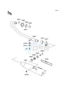 ELIMINATOR 125 BN125A7F GB XX (EU ME A(FRICA) drawing Muffler(s)