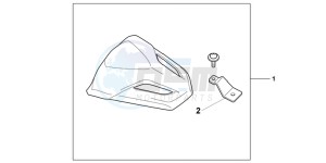 CB600FAB drawing REAR SEAT COWL COOL WHITE