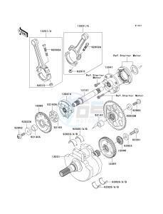 VN 1600 B [VULCAN 1600 MEAN STREAK] (B6F-B8FA) B6F drawing CRANKSHAFT