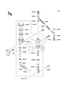 ZZR600 ZX600-E13H GB XX (EU ME A(FRICA) drawing Rear Master Cylinder