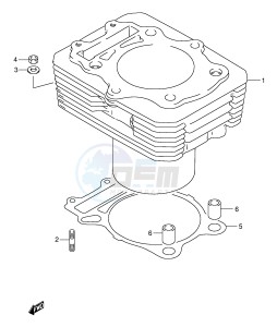 DR350 (E1) drawing CYLINDER