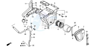 CRF100F drawing AIR CLEANER