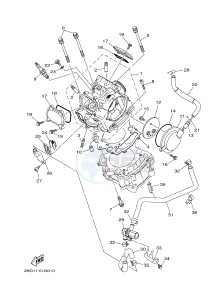 YFM700FWAD YFM700PSF GRIZZLY 700 EPS (B38A) drawing CYLINDER HEAD