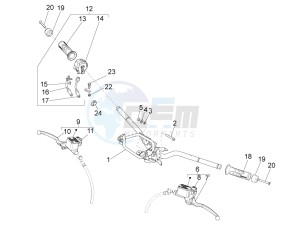 Carnaby 300 4t ie Cruiser drawing Handlebars - Master cilinder