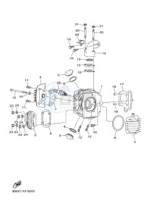 YZF250F YZ250F (BW47) drawing CYLINDER HEAD