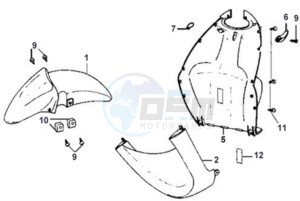 JET EURO X 50 drawing FR PLATE / FRONT FENDER