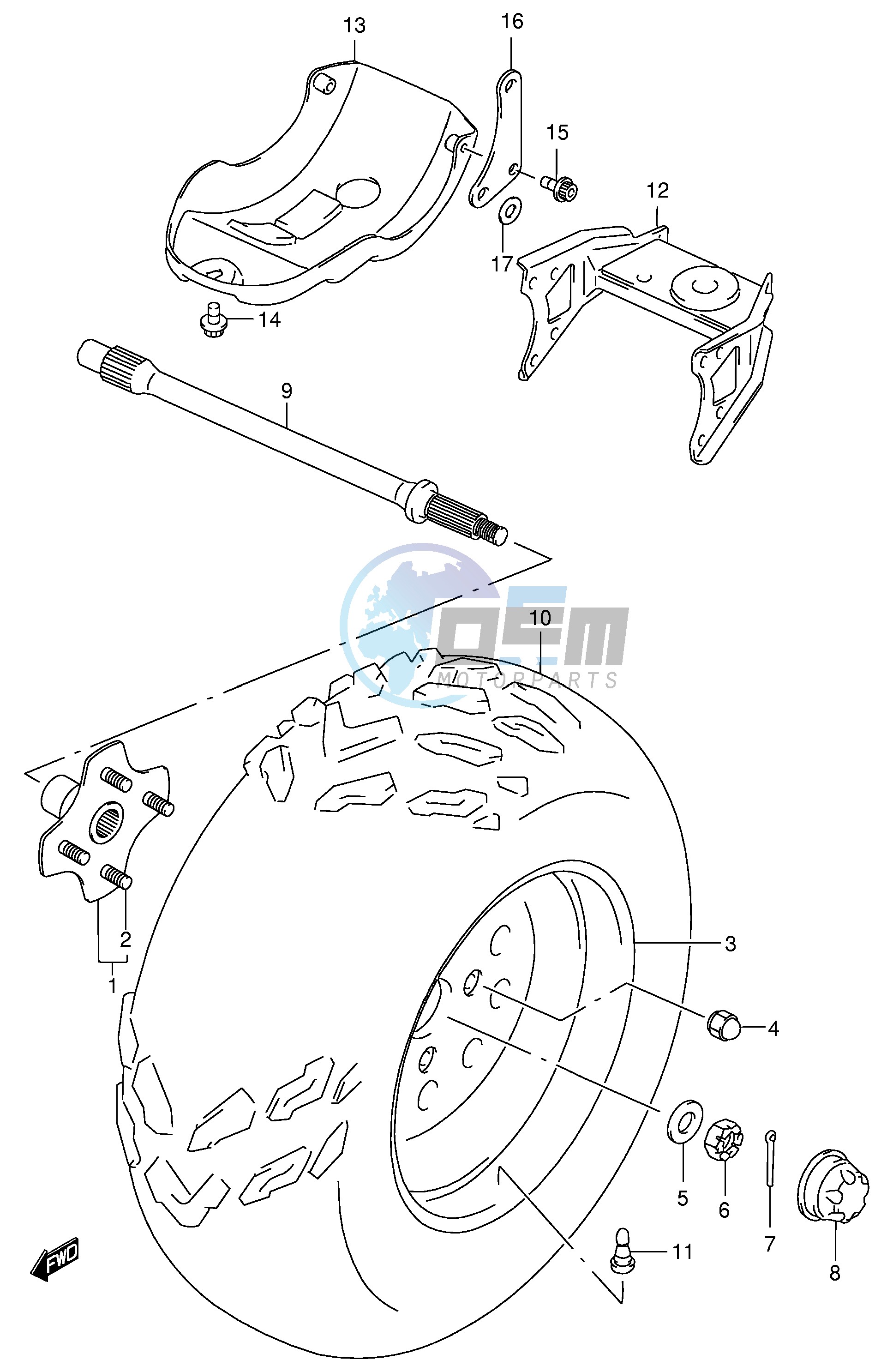 LEFT REAR WHEEL (MODEL Y)