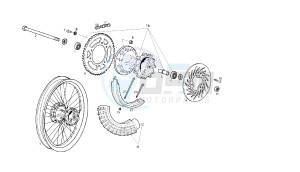 SENDA R DRD X-TREME - 50 CC 2T EURO2 drawing REAR WHEEL