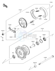 KLX110 KLX110CGF EU drawing Front Hub