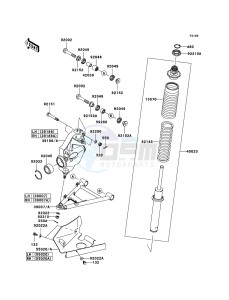 KVF650 4x4 KVF650D6F EU GB drawing Suspension