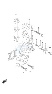 DF 25A drawing Exhaust Manifold