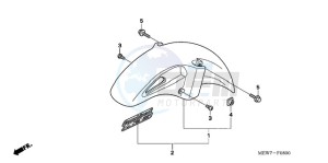 NT700VA F drawing FRONT FENDER