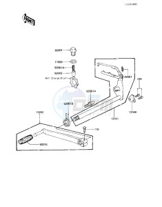 KZ 440 A [LTD] (A2-A4) [LTD] drawing GEAR CHANGE MECHANISM -- 81-83 A2_A3_A4- -