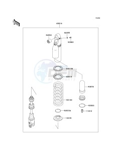 KLX 250 H [KLX250S] (H6F-H7F) H7F drawing SHOCK ABSORBER-- S- -