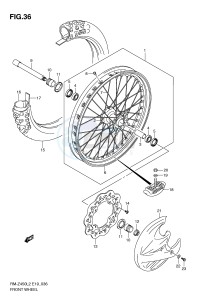 RM-Z450 (E19) drawing FRONT WHEEL