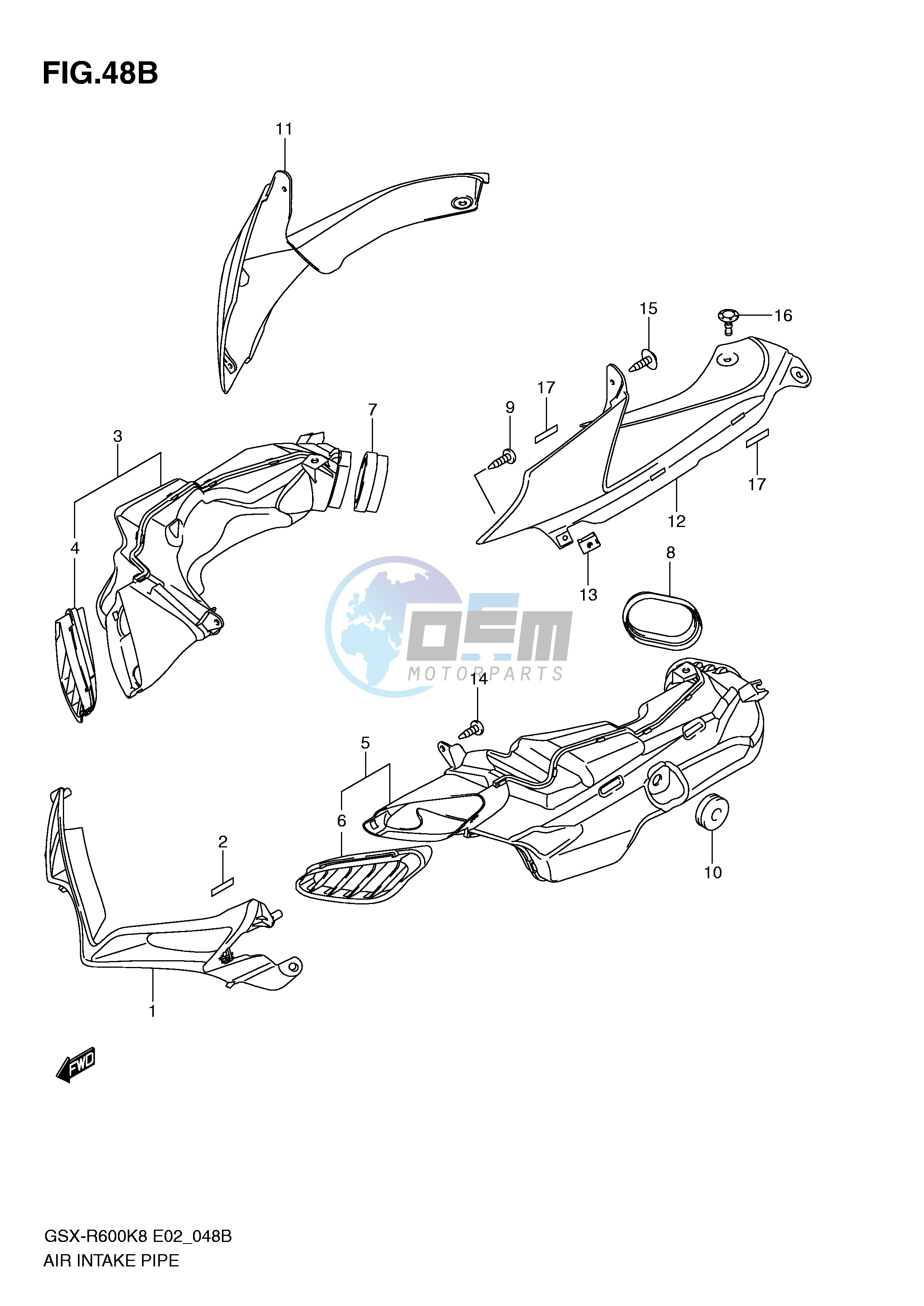 AIR INTAKE PIPE (MODEL L0)