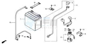 TRX350TM RANCHER drawing BATTERY