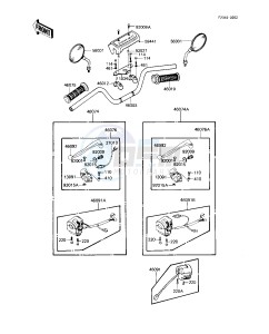 KZ 1100 A [SHAFT] (A1-A3) [SHAFT] drawing HANDLEBAR -- KZ1100-A1_A2- -