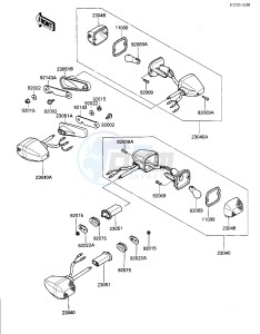 ZX 600 [NINJA 600R] (C3-C7) [NINJA 600R] drawing TURN SIGNALS