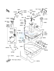 KVF750 4x4 KVF750A7F EU GB drawing Fuel Tank