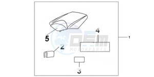 CBR1000RR9 Europe Direct - (ED / REP) drawing REAR SEAT COWL PEARL SIREN BLUE