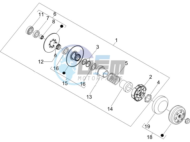 Driven pulley