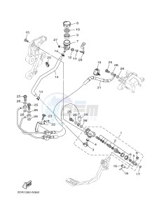 MT09A MT-09 STREET RALLY ABS 900 (2DRJ 2DRK) drawing REAR MASTER CYLINDER