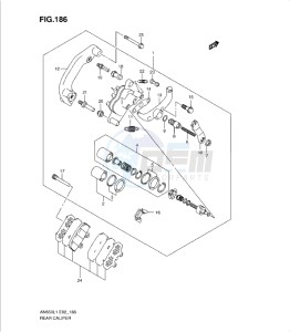 AN650 drawing REAR CALIPER (AN650AL1 E24)