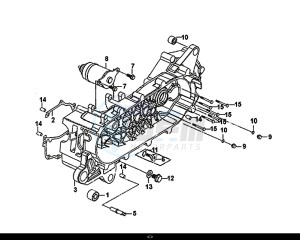 MIO 50I (45 KM/H) (FS05W1-EU) (E4) (L8-M0) drawing L. CRANK CASE