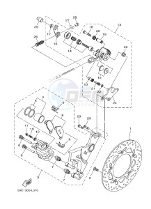 XP500A T-MAX 530 (59CN) drawing REAR BRAKE CALIPER