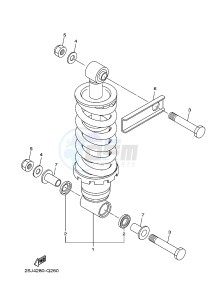 XJ6F 600 DIVERSION F (BS11 BS12) drawing REAR SUSPENSION