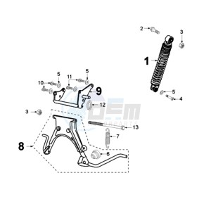 VIVA SLA BE drawing REAR SHOCK AND STAND