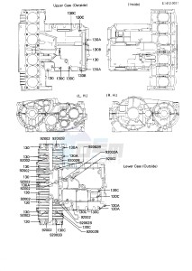 ZN 1300 A [VOYAGER] (A5-A6) [VOYAGER] drawing CRANKCASE BOLT PATTERN