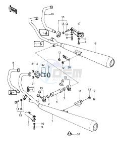 KZ 650 E [LTD] (E1) [LTD] drawing MUFFLERS