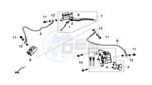 HD 2 125 drawing REAR BRAKE CALIPER / BRAKE MOUNT