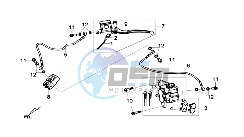 REAR BRAKE CALIPER / BRAKE MOUNT