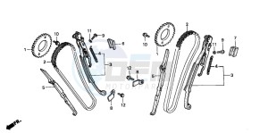 VT750DC SHADOW SPIRIT drawing CAM CHAIN/TENSIONER